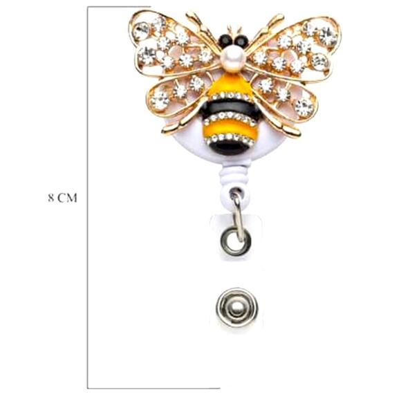 Set of 2 Name Badges. 1 Elephant and 1 Bee in Silvertone and Goldtone. - Picture 5 of 5